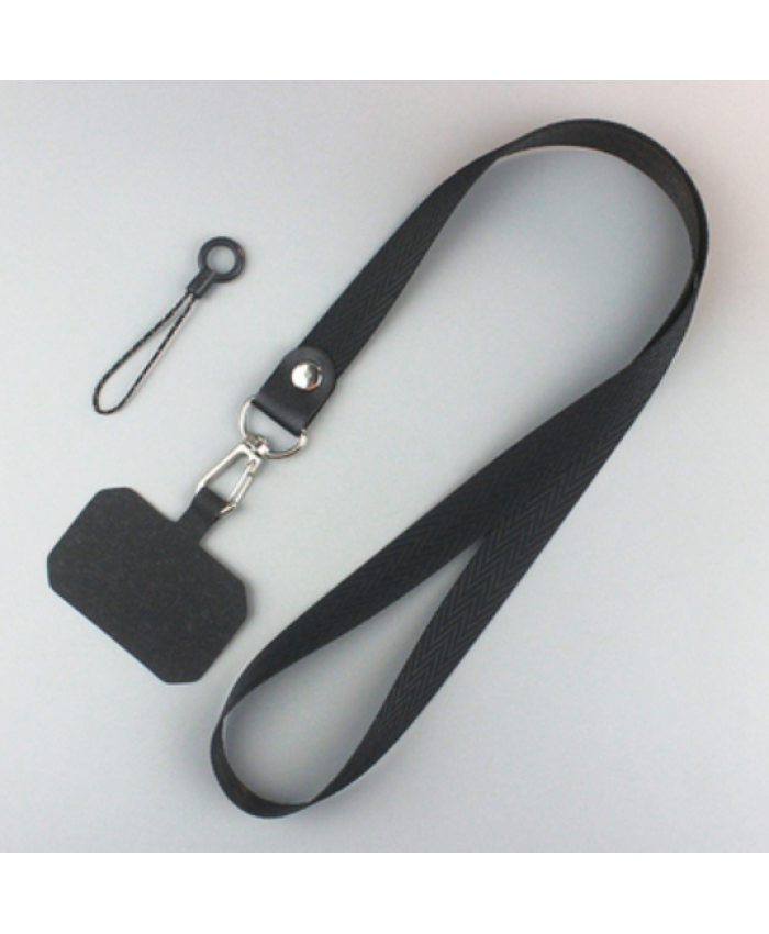 Versatile black phone lanyard