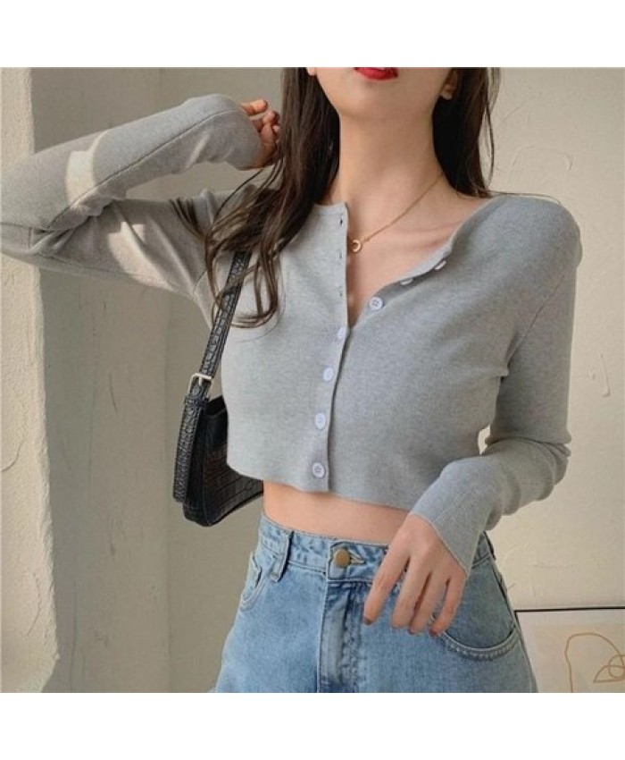 Long-Sleeve Button-Neck T-Shirt 